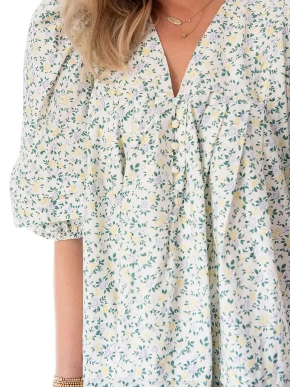 Mable Floral Puff Sleeve Mini Dress